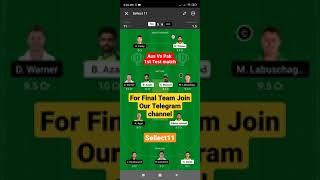 Aus vs Pak 1st Test match Dream11 Prediction #Sellect11