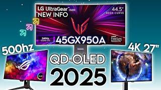 New in 2025! 500hz QD OLED, 27" 4K OLED, NEW LG 45GX950A 5120x2160p DP 2.1 / LG G5 65" 165hz LEAKED