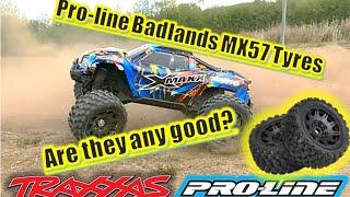 Traxxas X-Maxx Tyre Test - Pro-Line Badlands MX57 are they better than the standard tyres