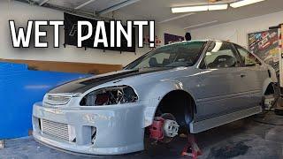 Widebody Civic Garage Paint Job Begins!