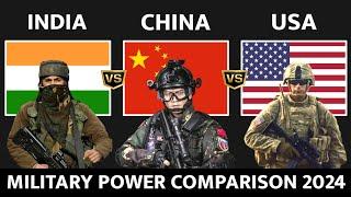 India vs China vs USA Military Power Comparison 2024