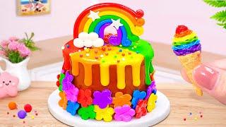 Creative Rainbow Buttercream Cake Best Mini Dessert Decorating Recipes | Little Cakery