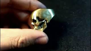 Scar skull ring mens brass rings HTJ65 MENSSKULL