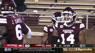 Arkansas vs Mississippi State 2020 Football Highlights