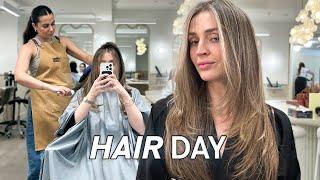 come to the hair salon with me ‍️ my go-to colour + style