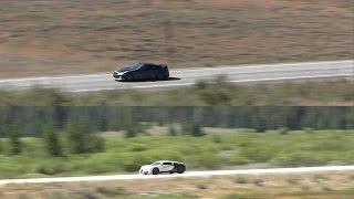 1200hp Bugatti Veyron (246mph) vs. 1700hp Nissan GTR (237mph)