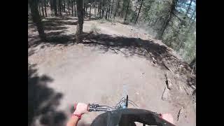 Riding Bird on a wire. It’s a black diamond trail in Pagosa springs Colorado on Reservoir Hill.