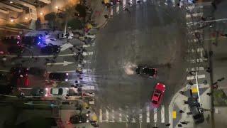 RAW: San Francisco Police Break Up Sideshow in Rincon Hill