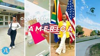 TRAVEL VLOG : SA To America, Mandela Washington Fellow, MSU student, orientation week & more