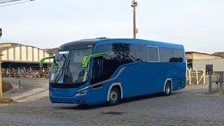 Movimento De Ônibus Na Fábrica Da Busscar Com. Belíssimo NB1 Da  SC Minas