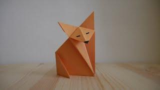 Origami. How to make a fox out of paper (video lesson)