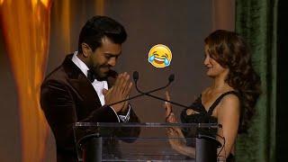 Ram Charan Making Fun With Hollywood Anchor @HCA Award Presentation | RRR Movie | SS Rajamouli