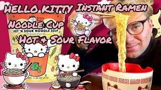 Hello Kitty Instant Ramen Noodle Cup | Hot and Sour Flavor