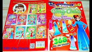 Sách hình dán trang phục cổ trangCông chúa lãng mạn quyển 7giá 52kSticker nón, giầy, váy đẹp