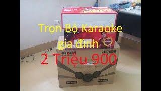 trọn bộ dàn karaoke gia đình siêu rẻ 2,9T hướng dẫn bạn lắp đặt và sử dụng