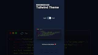 Tailwind Toggle Theme #codewith_muhilan #css #coding