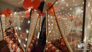 Romantic Room Decoration || first night Room Decoration by pavan vyas: The Event Manager ||