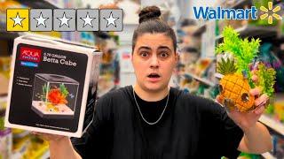 The *WORST* BETTA FISH TANK SETUP From WALMART! (NOT TO BUY PRODUCTS)