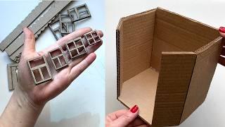 DIY 🪻 Interesting Cardboard Idea | Cachepot Miniature House | Cardboard Crafts