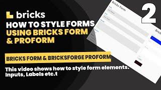 Bricks Builder: Styling Forms - CSS Targeting Bricks Form, ProForm