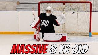 8 Year Old Hockey Goaltender Training Session