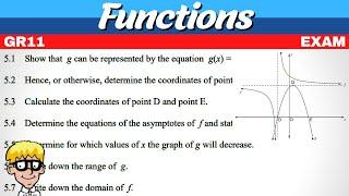 Functions Grade 11 Exam Questions
