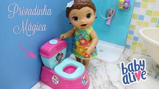 NOVA PRIVADINHA MÁGICA BABY ALIVE COM SOM DE DESCARGA