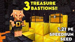 [GOD SEED] BEST Minecraft BASTION SEED Bedrock 1.21! (Speedrun Seeds Bedrock) | Treasure Bastion