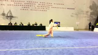 1st World Taijiquan Championships (2014) - Taijijian Demonstration - Fang ZHANG