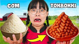 Hà Sam Thử Thách Làm Tokbokki Từ Cơm Nguội Ăn Cực Ngon - Vua Đầu Bếp