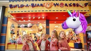 Quadruplets BUILD Their FIRST Build A Bear