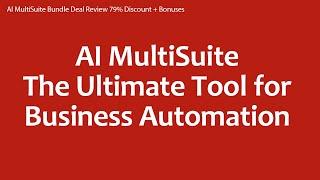 AI MultiSuite Bundle Deal Review 79% Discount + Bonuses