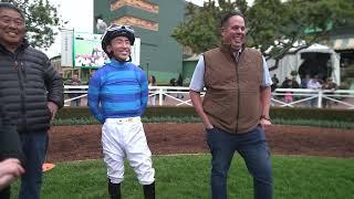 Hang out with Mike Joyce as Hang The Moon competes in the Robert J Frankel Stakes