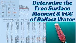 Determine Free Surface Moment & VCG of Ballast Water ll Vertical Center of Gravity ll Sounding Table