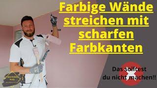 Decke & Wände streichen mit schönen Farbkanten