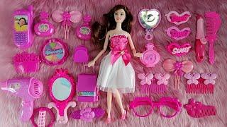 Most Satisfying with Unboxing Pink Fashion Accessories and Barbie / MTV ASMR