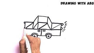 How To Turn Letter Z Into A Car Drawing Easy | How To Draw A Car From Letter Z | New Drawing Idea