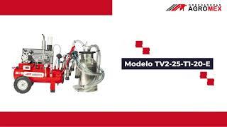 Ordeñadora Para Vacas Portátil Eléctrica | Modelo TV2-25-T1-20-E | Ordeñadoras Agromex