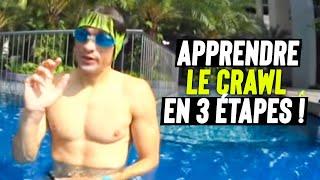 Apprendre à NAGER le CRAWL en 3 étapes - FREESTYLE Tutorial pour Débutants enfants ou adultes