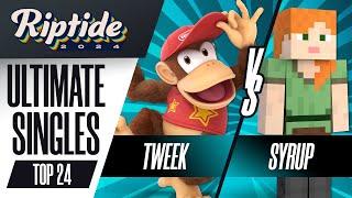 Tweek (Diddy Kong/Sephiroth) vs Syrup (Steve) - Riptide 2024 - Ultimate Singles - Top 24