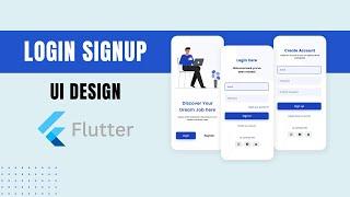 Build a beautiful Login Signup UI in Flutter | UI Design Flutter