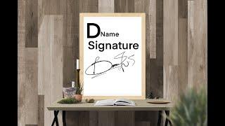 D- letter Signature styles by Freebirds Signature