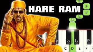 Hare Ram Song  - Bhool Bhulaiya 2 - Piano Tutorial - Piano Notes - Piano Online #pianotimepass