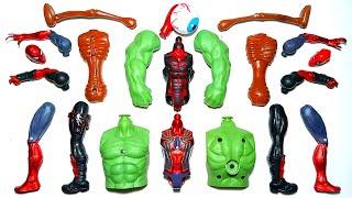 ASSEMBLE SUPERHERO TOYS SPIDER-MAN, DEADPOOL, SIREN HEAD, HULK SMASH AVENGERS