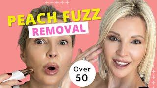 How to easily REMOVE FACIAL PEACH FUZZ for a FLAWLESS FOUNDATION application / Over 50