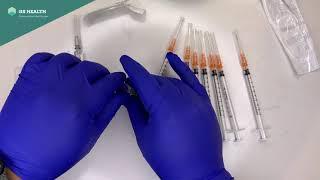 Drawing up a 7th dose from the Pfizer Cominarty Multi Dose Vial