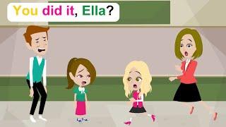 Who hit Ella's teacher? - Comedy Animated Story - Ella English