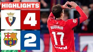 CA OSASUNA 4 - 2 FC BARCELONA | RESUMEN LALIGA EA SPORTS