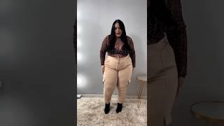 Plus size pants haul @FASHIONCURVYJQ #model #fashion