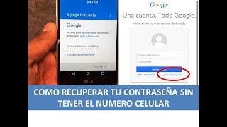 Como Recuperar mi cuenta de Google Gmail o Contraseña